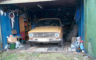 car in the garage